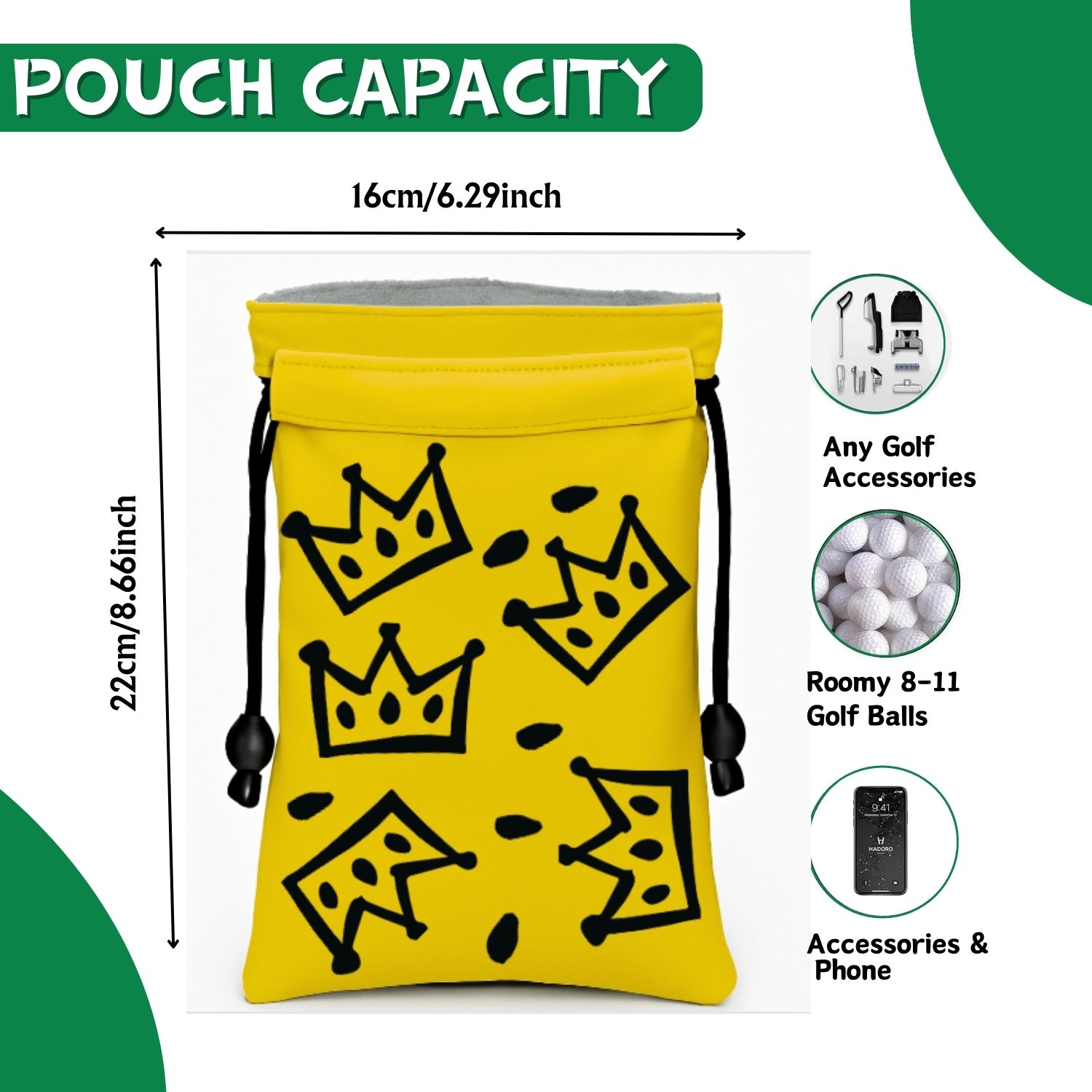 Crown Golf Valuable Item Bag,  - Golf Equipment Holder ulasan dan harga