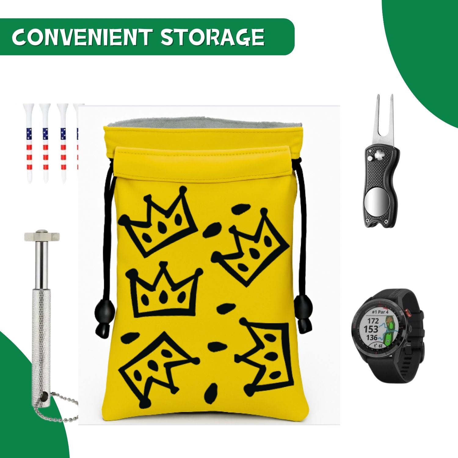 Crown Golf Valuable Item Bag,  - Golf Equipment Holder ulasan dan harga