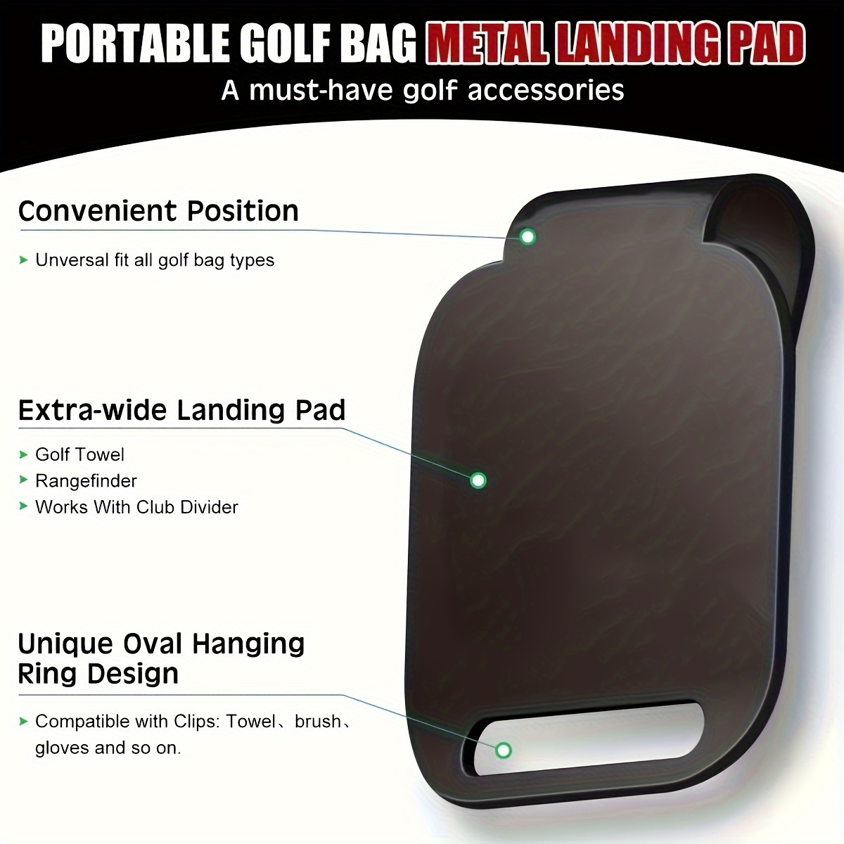 Magnetic Golf Bag Landing Pad（ - Golf Equipment Holder ulasan dan harga